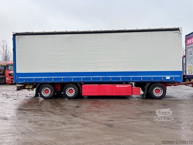 Open trailer with tarp SCHMITZ CARGOBULL APS324 SAF*3-Achser*Edscha*9,2mPritsche*NL21t*2x
