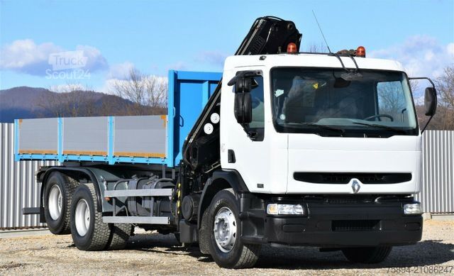 Ανατρεπόμενο φορτηγό RENAULT Premium 320 *KIPPER 6,30m+HIAB 122B-2 DUO