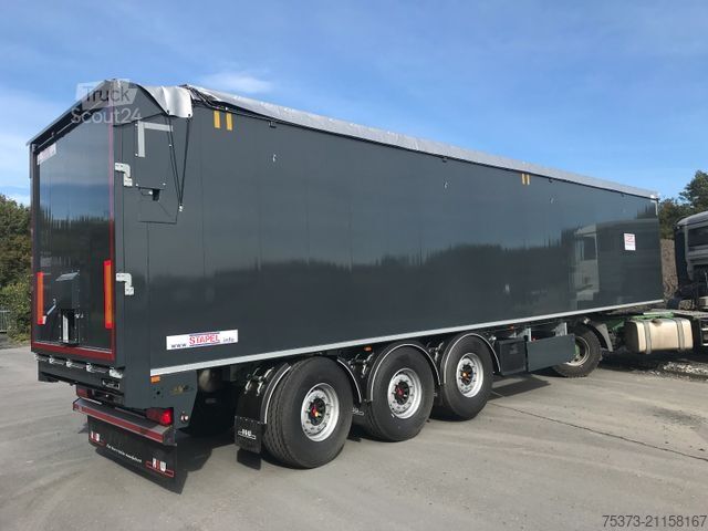 Auflieger mit Walkingfloor H&W Agrarschubboden 70m³/mit Verdeck/Lenk-Lift