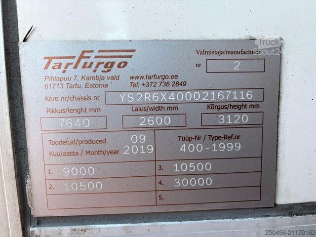 Transport réfrigéré/congelé Scania R 660 6x4 SUPRA 1250 Mt / BOX L=7504 mm