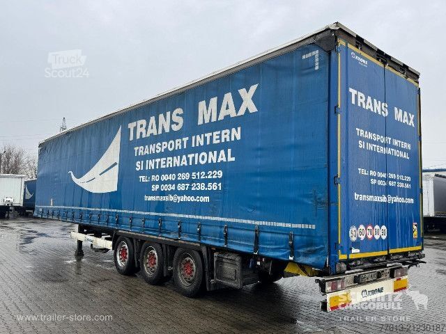 Open semitrailer with tarp Krone Curtainsider Mega