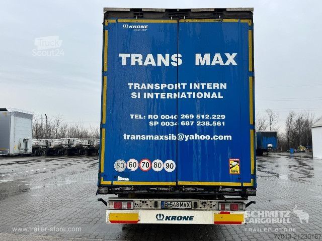 Open semitrailer with tarp Krone Curtainsider Mega