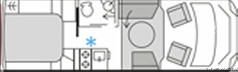 Yarı entegre karavan BÜRSTNER Signature SFT 7.5 AHK, Combi 6 E, SAT+TV,MARKISE