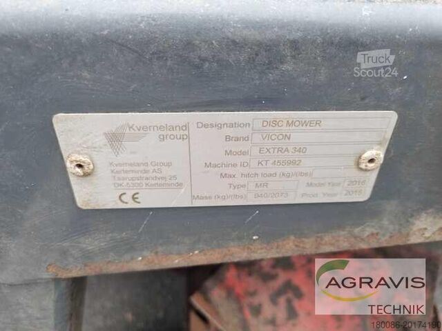 Çim biçme makinesi Vicon VICON EXTRA 340