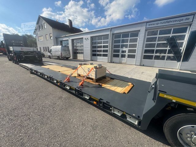 Remorque surbaissée SCHEUERLE EuroCompact U9 Flachbett ausziehbar Pendelachsen
