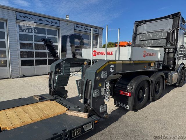 Låglastarsläpvagn SCHEUERLE EuroCompact U9 Flachbett ausziehbar Pendelachsen