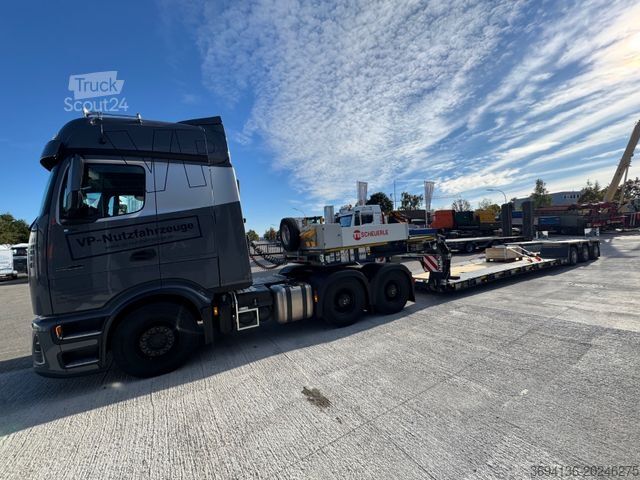 Låglastarsläpvagn SCHEUERLE EuroCompact U9 Flachbett ausziehbar Pendelachsen