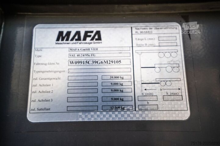 Mleko cisterna MAFA SAL 40.24/95e -INOX-29.000 L (no pump)