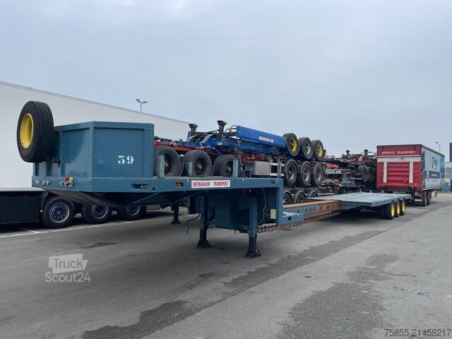 Surbaissé Broshuis E-2190  Lowbed / Steel Suspension / Extendable ...