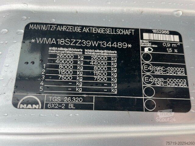 Atkritumu vedējs MAN 26.320 TGS 6x2 Faun/Zöller