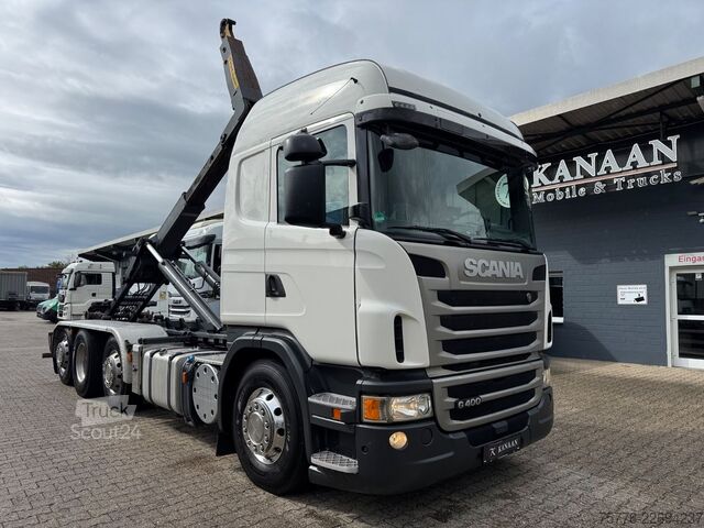 Camion benne à bras amovible SCANIA G400  LB 8x2  Hyvalift Abrollkipper Retarder