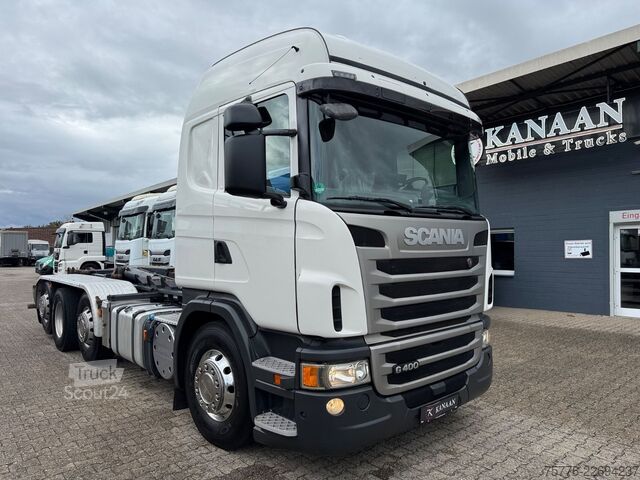 Camion benne à bras amovible SCANIA G400  LB 8x2  Hyvalift Abrollkipper Retarder