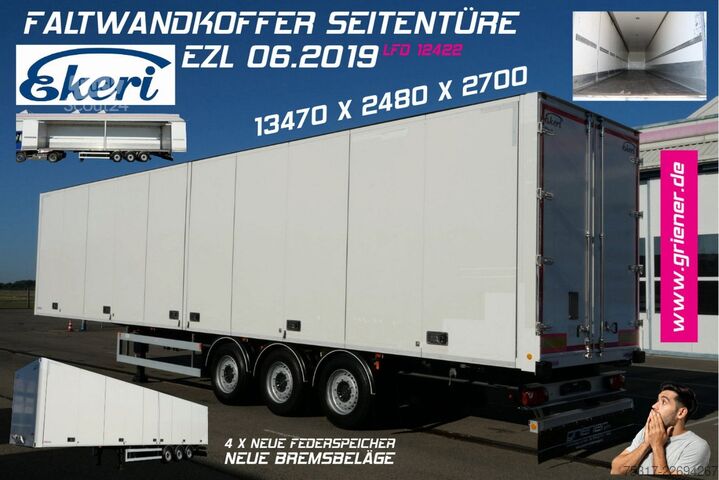 Semi-remorque fourgon Ekeri EKERI T3-A /SEITLICHE TÜREN /FALTWAND 2700 mm