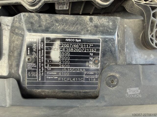 Фургон-бокс IVECO Daily 35C16 3,0L Koffer LBW 750kg Euro6E Seitent