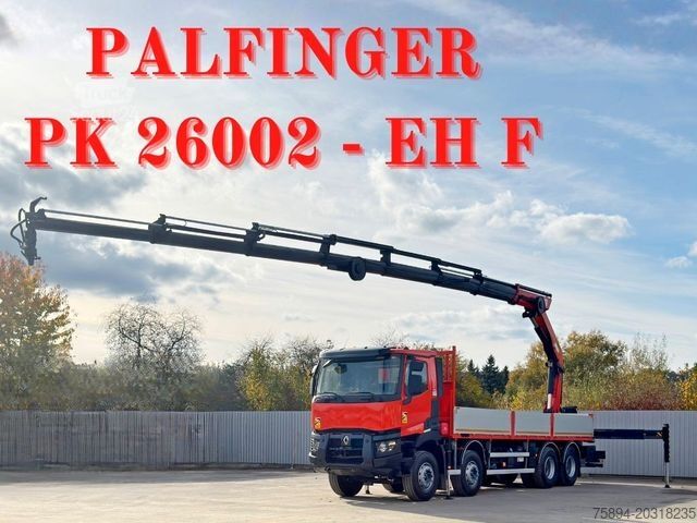 Lastbilsmonterad kran RENAULT C430 * PALFINGER PK 26002 - EH F + FUNK/ 8x4