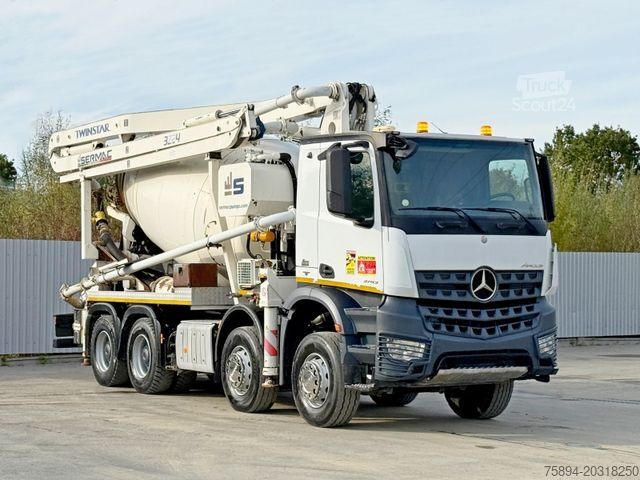 Φορτηγό αντλίας σκυροδέματος MERCEDES-BENZ AROCS 3743 * Betonpumpe + FUNK * 8x4 * TOP