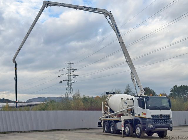 Φορτηγό αντλίας σκυροδέματος MERCEDES-BENZ AROCS 3743 * Betonpumpe + FUNK * 8x4 * TOP
