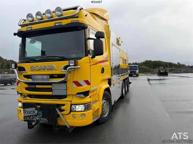 Sesalno vozilo Scania R580 8x4 Combination Sewer Cleaning Truck – Snow P