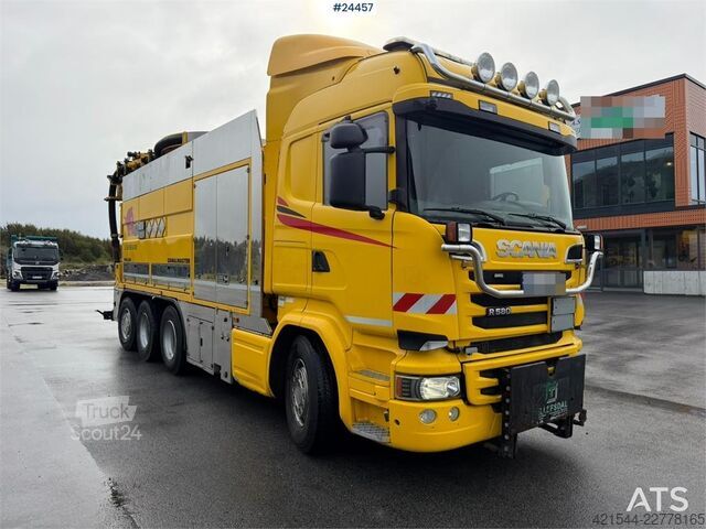Sesalno vozilo Scania R580 8x4 Combination Sewer Cleaning Truck – Snow P