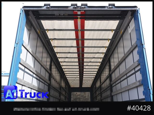 Auflieger mit Pritsche & Plane KRONE SD 27, Papier, Staplerhalterung, Bordwand, Lenkachse