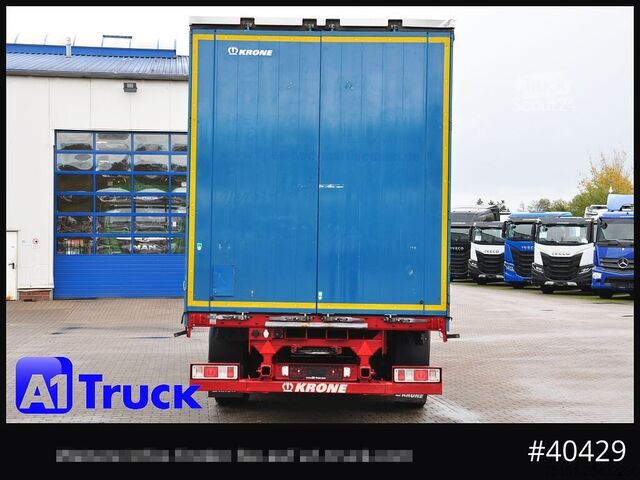 Auflieger mit Pritsche & Plane KRONE SD 27, Papier, Staplerhalterung, Bordwand, Lenkachse