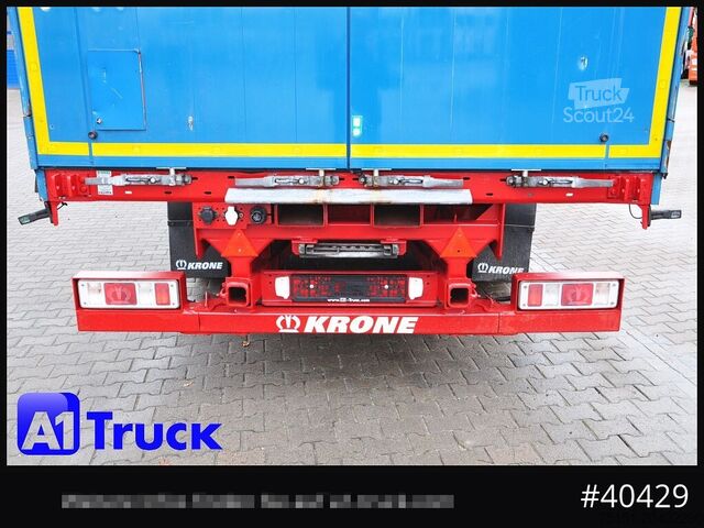 Auflieger mit Pritsche & Plane KRONE SD 27, Papier, Staplerhalterung, Bordwand, Lenkachse