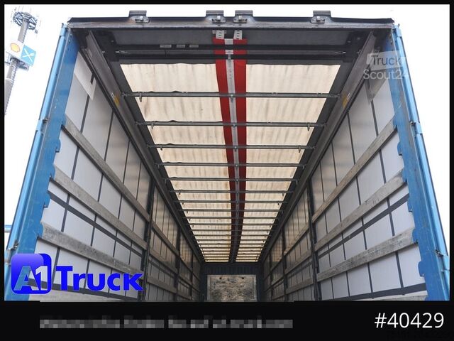 Auflieger mit Pritsche & Plane KRONE SD 27, Papier, Staplerhalterung, Bordwand, Lenkachse