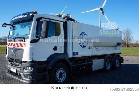 Vacuum tank truck MAN TGS 28.470 6x2 Wiedemann Sauger (Kipper)