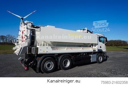 Vacuum tank truck MAN TGS 28.470 6x2 Wiedemann Sauger (Kipper)