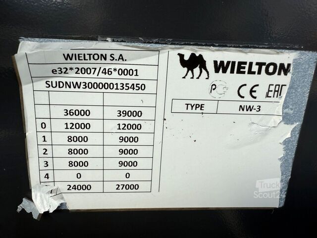 Semiremorcă basculantă WIELTON NW3 Kippauflieger 3 Achse 28 m³