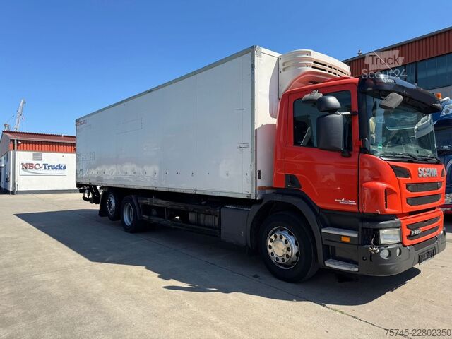 Caminhão frigorífico SCANIA P 280 Kühlkoffer mit BÄR Ladebordwand / Kiesling