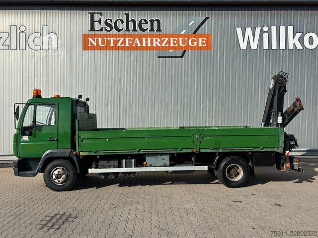Avolava kuorma-auto MAN 12.185 LC Tirre Euro 81*Pritsche*Kran*Manuell