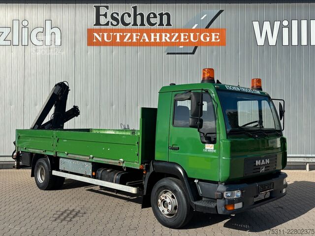 Avolava kuorma-auto MAN 12.185 LC Tirre Euro 81*Pritsche*Kran*Manuell