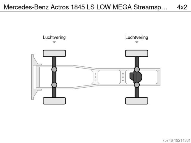 Volume SZM Mercedes-Benz Actros 1845 LS LOW MEGA Streamspace Intarder