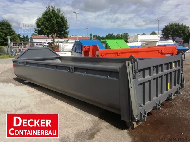 Roll-off konteyner Decker Containerbau Abrollcontainer, Bayernbox, Pendelklappe