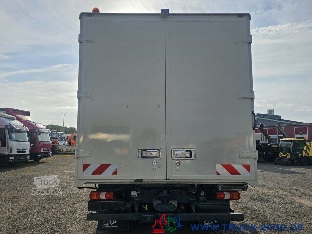 Κλειστό βαν Mercedes-Benz 818 Sortimo Werkstatt Koffer + Kran Seilwinde