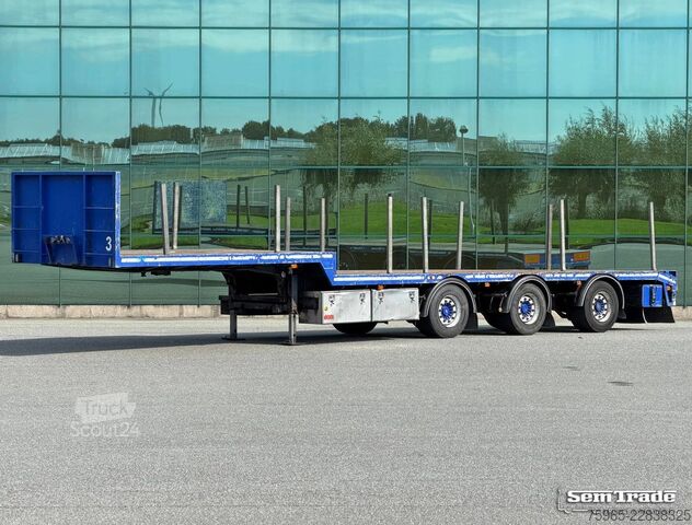 Semiremorcă cu platformă joasă  KWB P-453-STI-H 3-AS SEMI 2x STUURAS 1x LIFTAS S