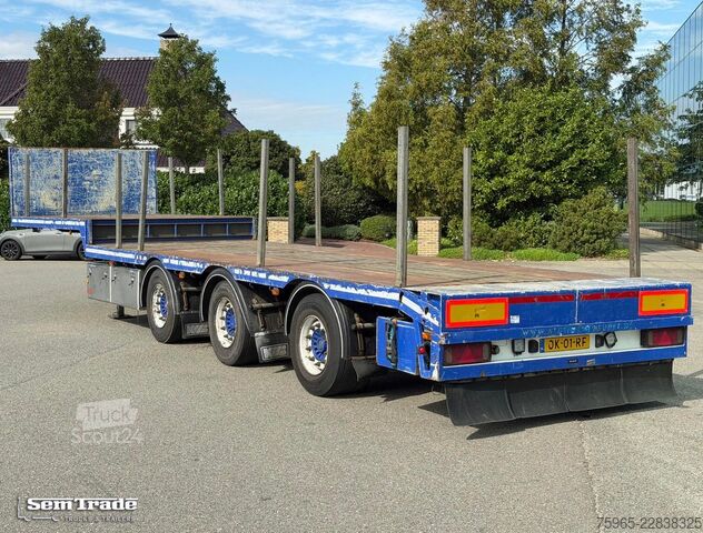 Semiremorcă cu platformă joasă  KWB P-453-STI-H 3-AS SEMI 2x STUURAS 1x LIFTAS S