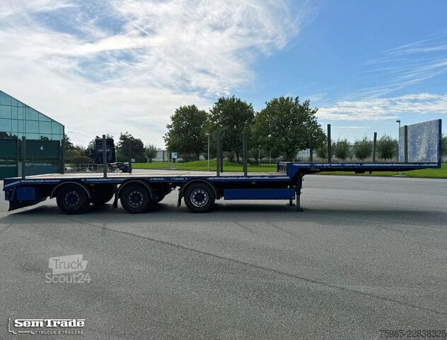 Semiremorcă cu platformă joasă  KWB P-453-STI-H 3-AS SEMI 2x STUURAS 1x LIFTAS S