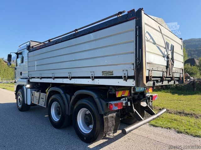 Camion-benne tricar MAN TGA 33.430 6X4 Blatt Dreiseitenkipper Retarder