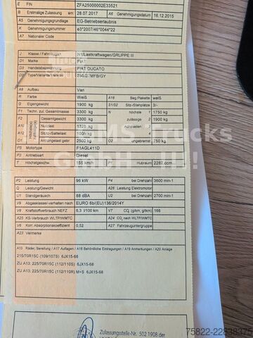 Панельний фургон FIAT Ducato Multijet 130 / wenig KM / load 1400kg