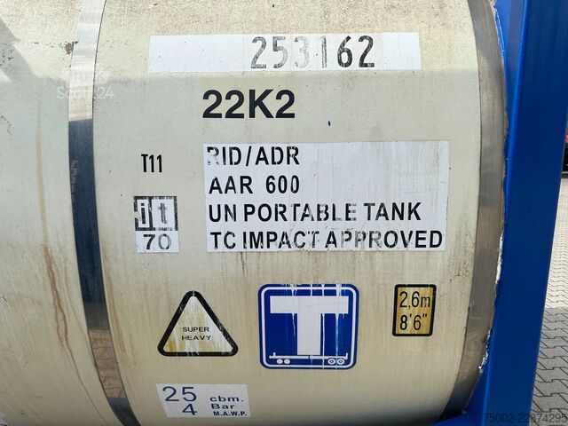 Conteneur-citerne CIMC 20FT ISO 25.000L / UN PORTABLE  T11 / 2.5Y + CS...
