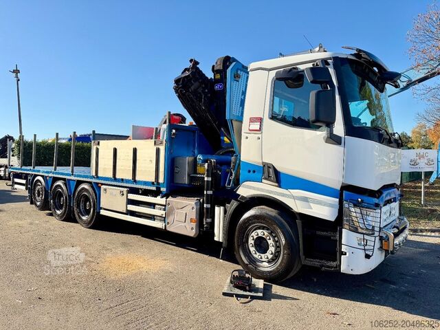 Krovimo platforma Renault C480 8x4 Pritsche + Kran (20m!) PALFINGER PK330...