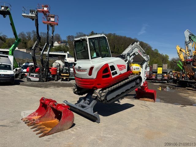 Miniescavatore TAKEUCHI TB 370 Powertilt 3xSchaufeln Neue Gummiketten