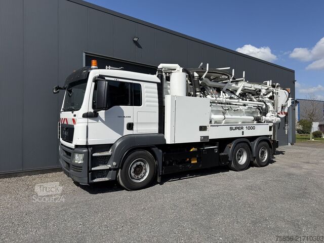 Camion aspirateur et pression MAN 28.440 Wiedemann 12m³ Kombi Recycler/WRG