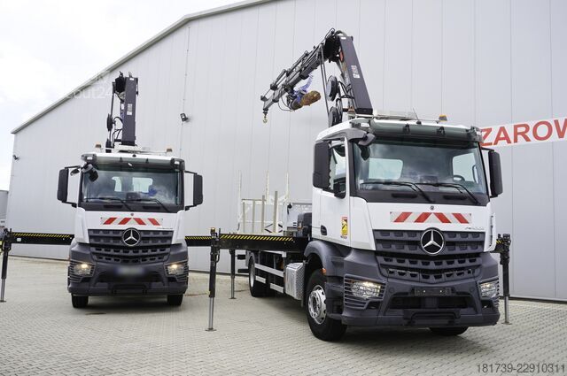 Платформа із краном Mercedes-Benz Arocs 1833 4x2 / 50 tho. km! / HIAB