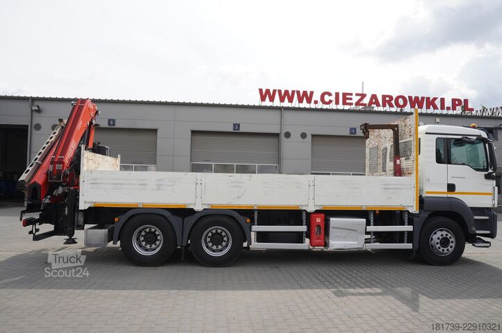 Plate-forme avec grue MAN TGS 26.420 6x4 / Fassi F215A.2.24
