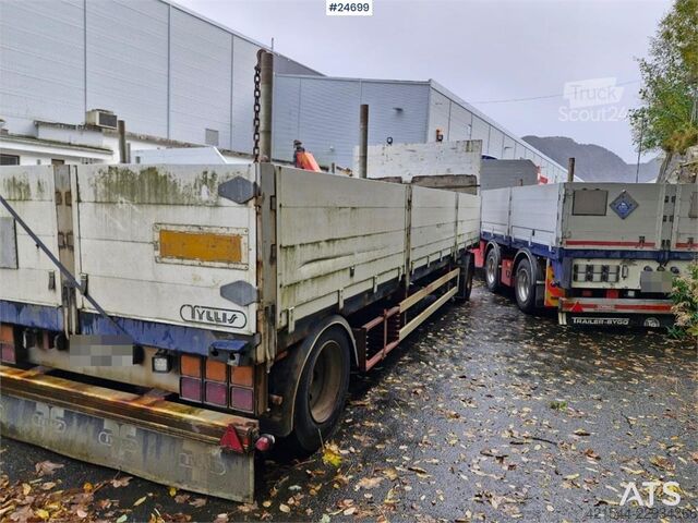 Platform aanhanger Tyllis 2 akslet Flatbed trailer – repair project with fol