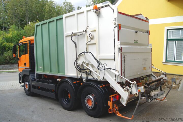 Søppelbilen MAN TGS 26.320 BL 6x2-2/ FAUN MUT Glassammelwagen/Euro 6