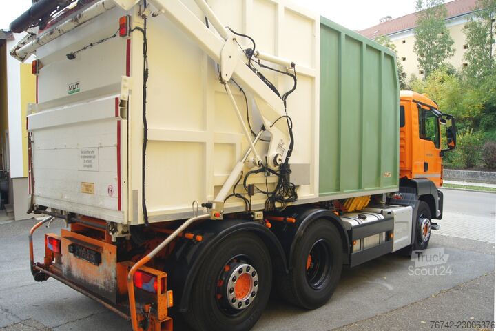 Søppelbilen MAN TGS 26.320 BL 6x2-2/ FAUN MUT Glassammelwagen/Euro 6